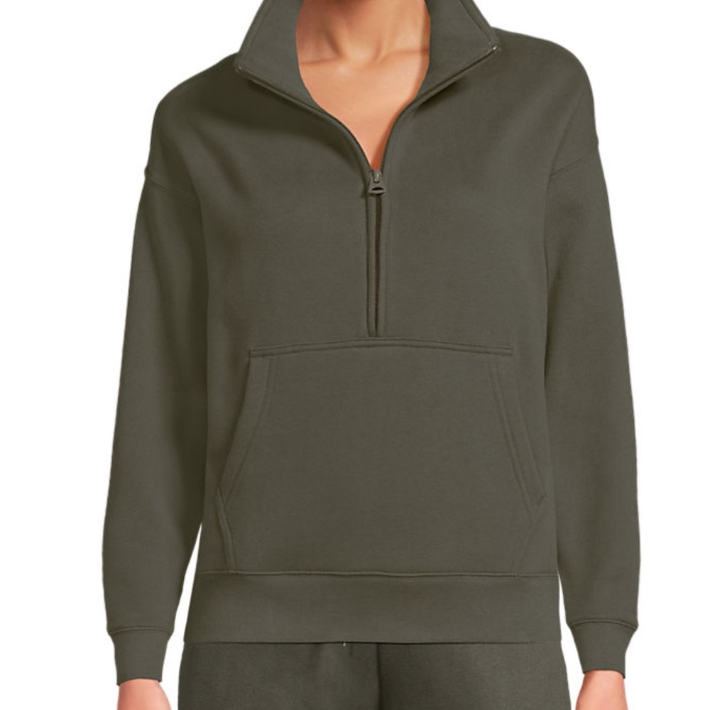 ☀️ LAND’S END Relaxed Serious Sweats Long Sleeve 1/2 Zip Sweatshirt